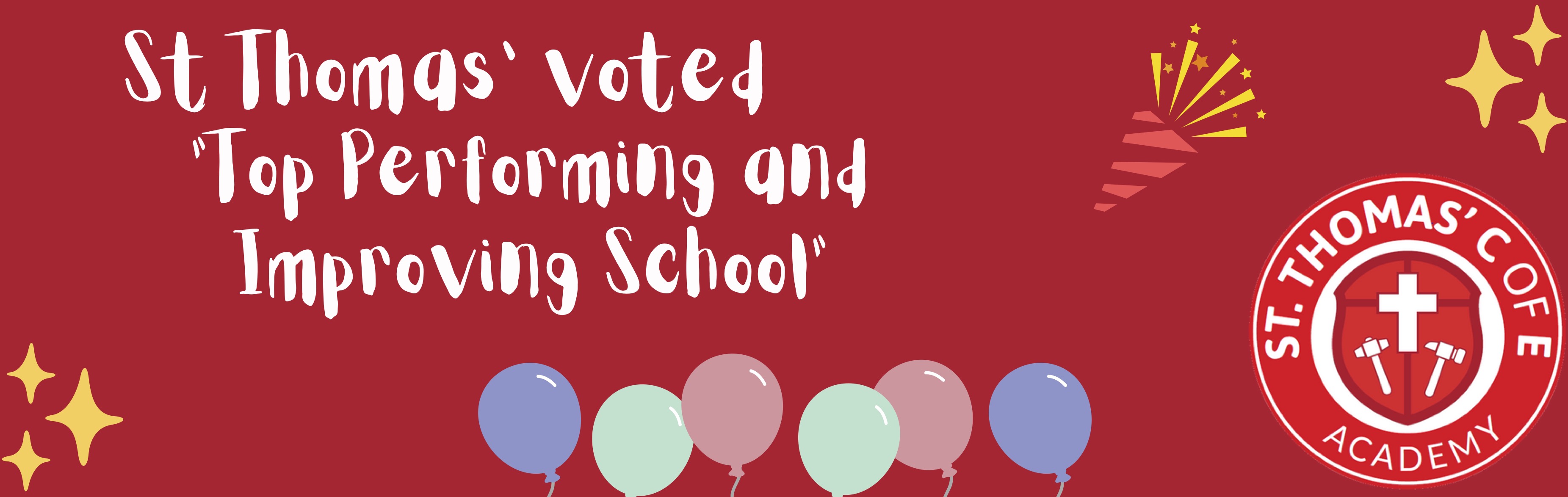 St Thomas' voted "Top Performing and Improving School 2023"!